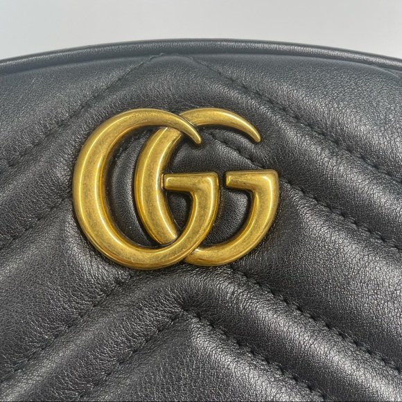 🔴SOLD🔴GUCCI Calfskin Matelasse GG Marmont Belt Bag - Picture 6 of 17